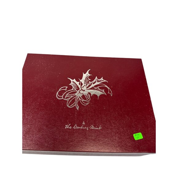 Danbury Mint 12 Bird Ornaments In Divided Storage Box 3" Tags & Story Cards - Picture 14 of 14